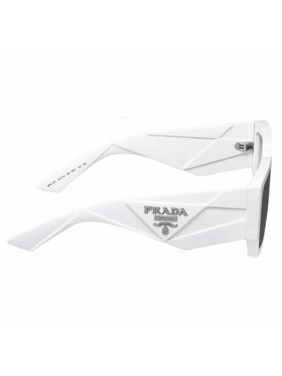 NEW PRADA Sunglasses White Silver Square 100% Authentic main image 10